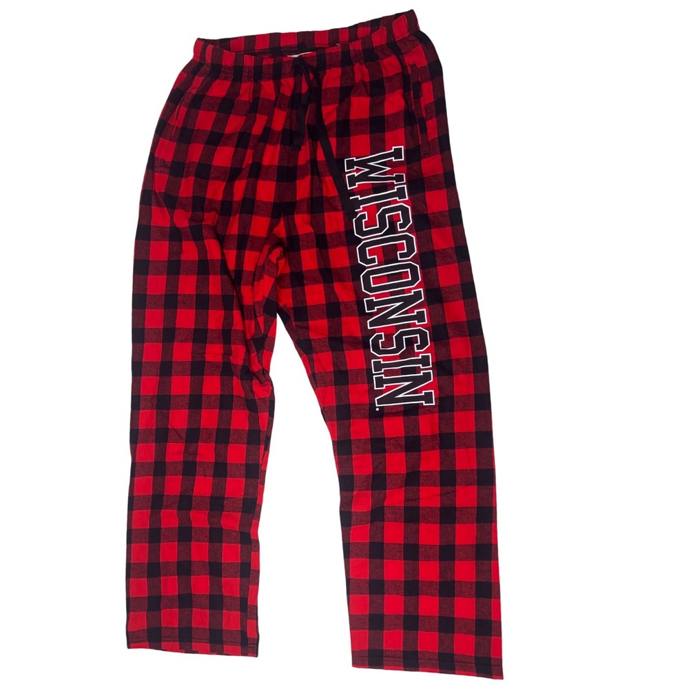 Boxercraft Wisconsin Flannel Pajama Pants Womens 2XL Red Black Buffalo Plaid NWT